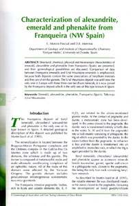 Characterization of alexandrite, emerald and phenakite from Franqueira (NW Spain)